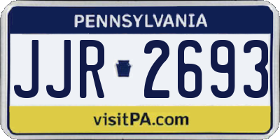 PA license plate JJR2693