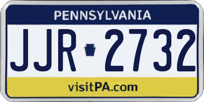 PA license plate JJR2732