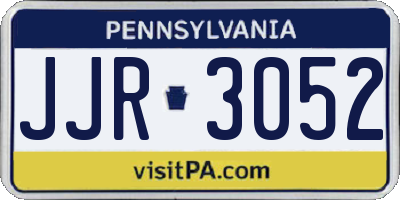 PA license plate JJR3052