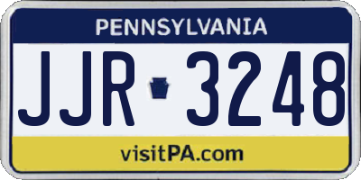 PA license plate JJR3248