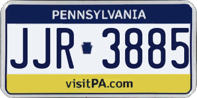 PA license plate JJR3885