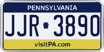 PA license plate JJR3890