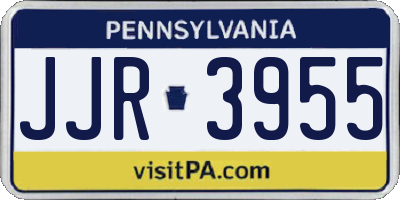 PA license plate JJR3955