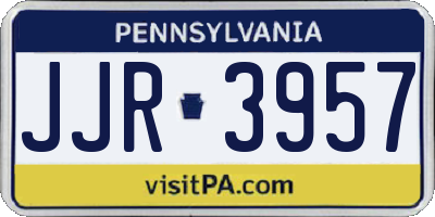 PA license plate JJR3957