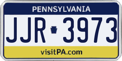 PA license plate JJR3973