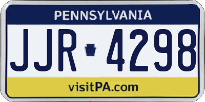 PA license plate JJR4298