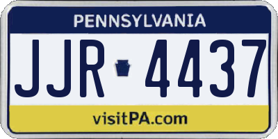 PA license plate JJR4437