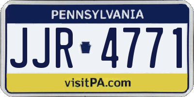PA license plate JJR4771