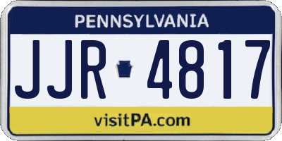 PA license plate JJR4817
