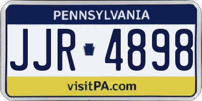 PA license plate JJR4898