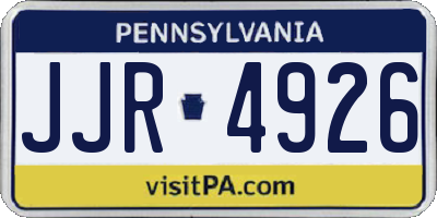 PA license plate JJR4926