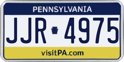 PA license plate JJR4975