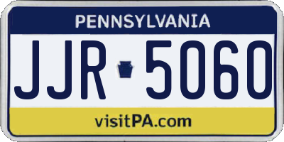 PA license plate JJR5060