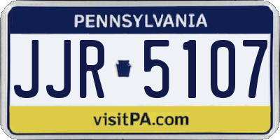 PA license plate JJR5107