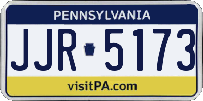 PA license plate JJR5173