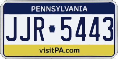 PA license plate JJR5443