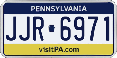PA license plate JJR6971