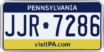 PA license plate JJR7286