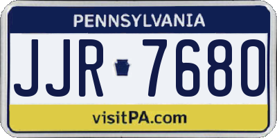 PA license plate JJR7680
