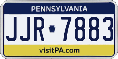 PA license plate JJR7883