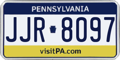 PA license plate JJR8097