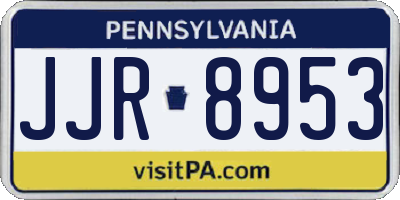 PA license plate JJR8953