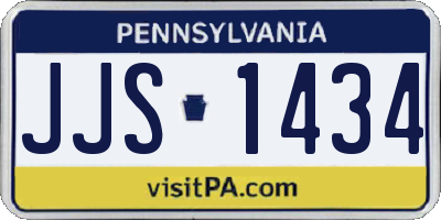 PA license plate JJS1434