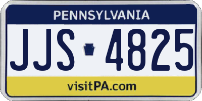 PA license plate JJS4825