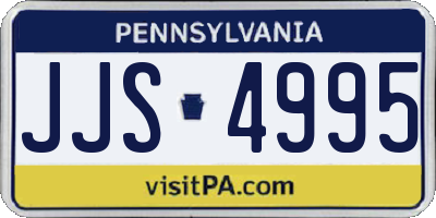 PA license plate JJS4995