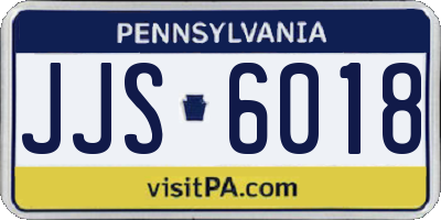 PA license plate JJS6018