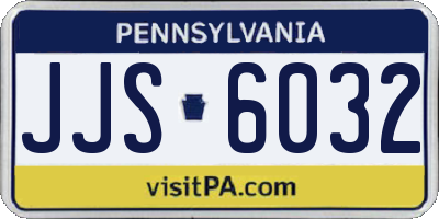 PA license plate JJS6032