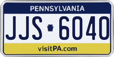 PA license plate JJS6040