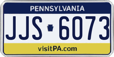 PA license plate JJS6073