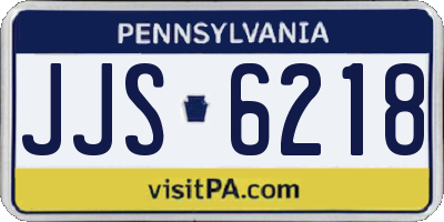 PA license plate JJS6218