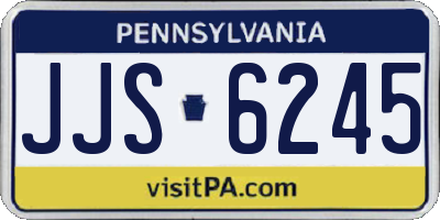 PA license plate JJS6245