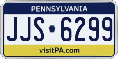 PA license plate JJS6299