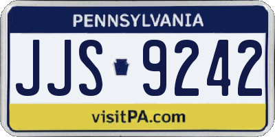 PA license plate JJS9242