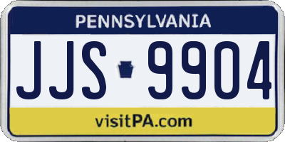 PA license plate JJS9904