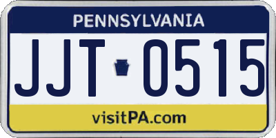 PA license plate JJT0515