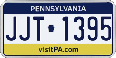 PA license plate JJT1395