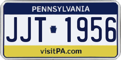 PA license plate JJT1956