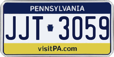PA license plate JJT3059