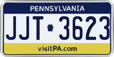 PA license plate JJT3623