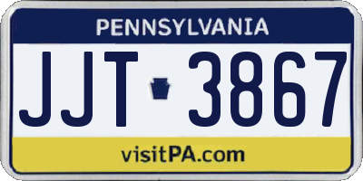 PA license plate JJT3867