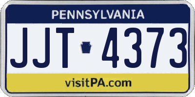 PA license plate JJT4373