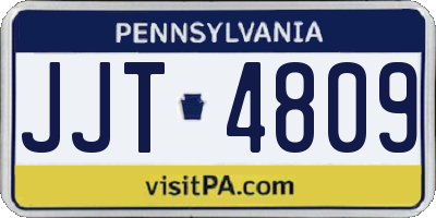 PA license plate JJT4809
