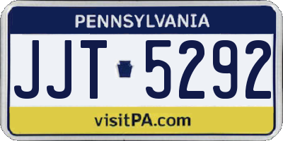 PA license plate JJT5292