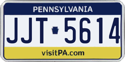 PA license plate JJT5614