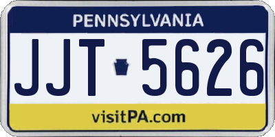 PA license plate JJT5626