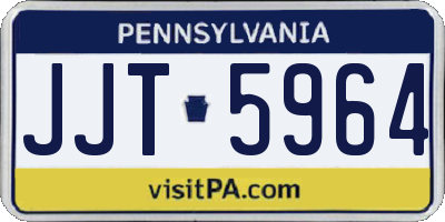 PA license plate JJT5964